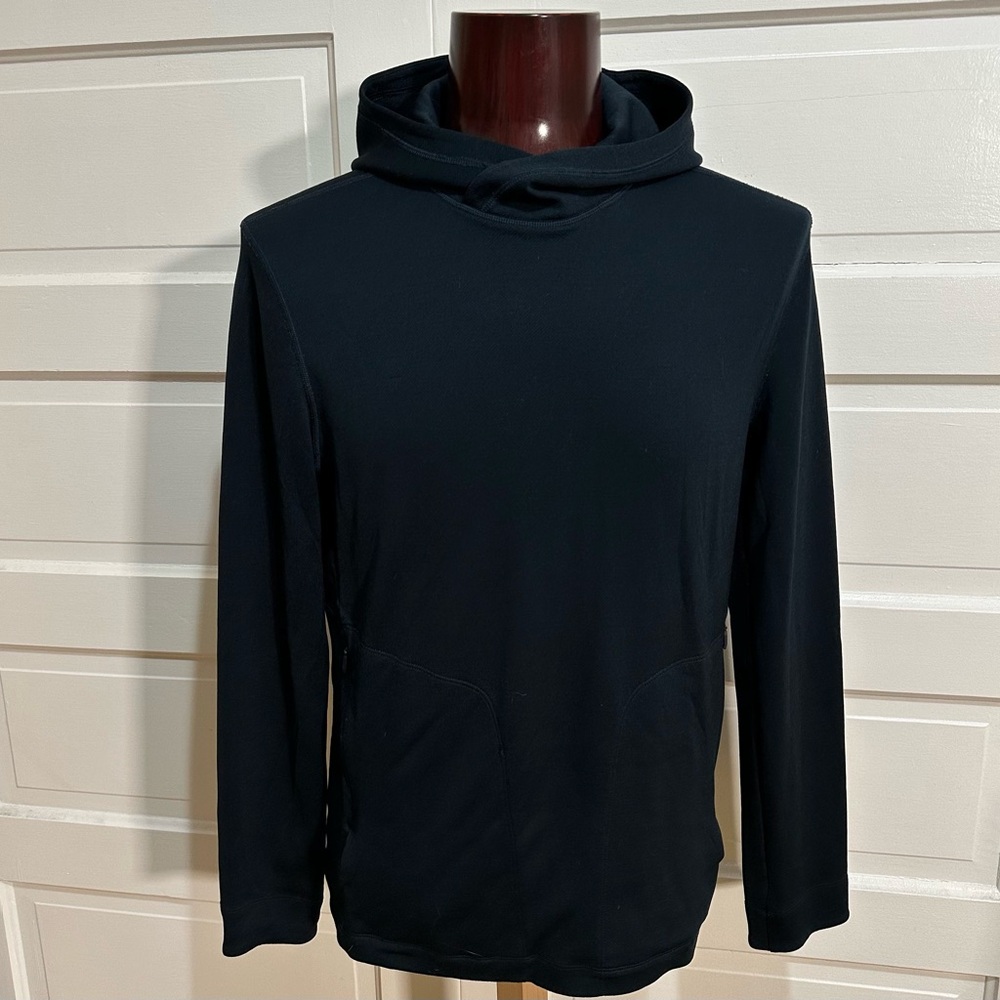 Lululemon The Long Weekend Pullover Hoodie Size L Merino Wool Blend Navy $128